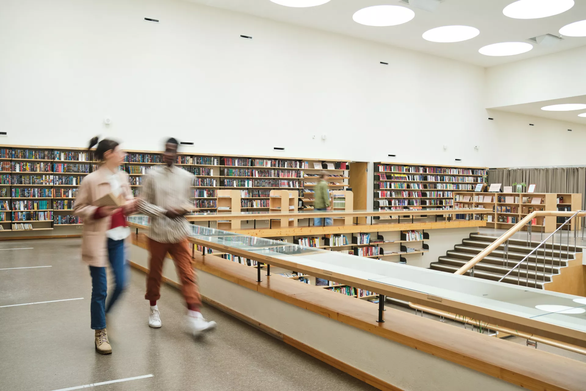 people walking in the campus